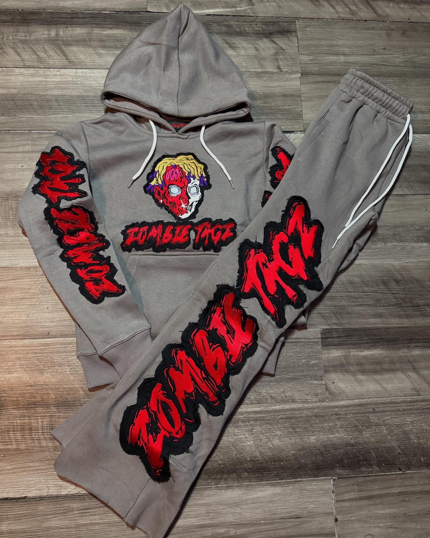Grey Zombie Flared Sweatsuit