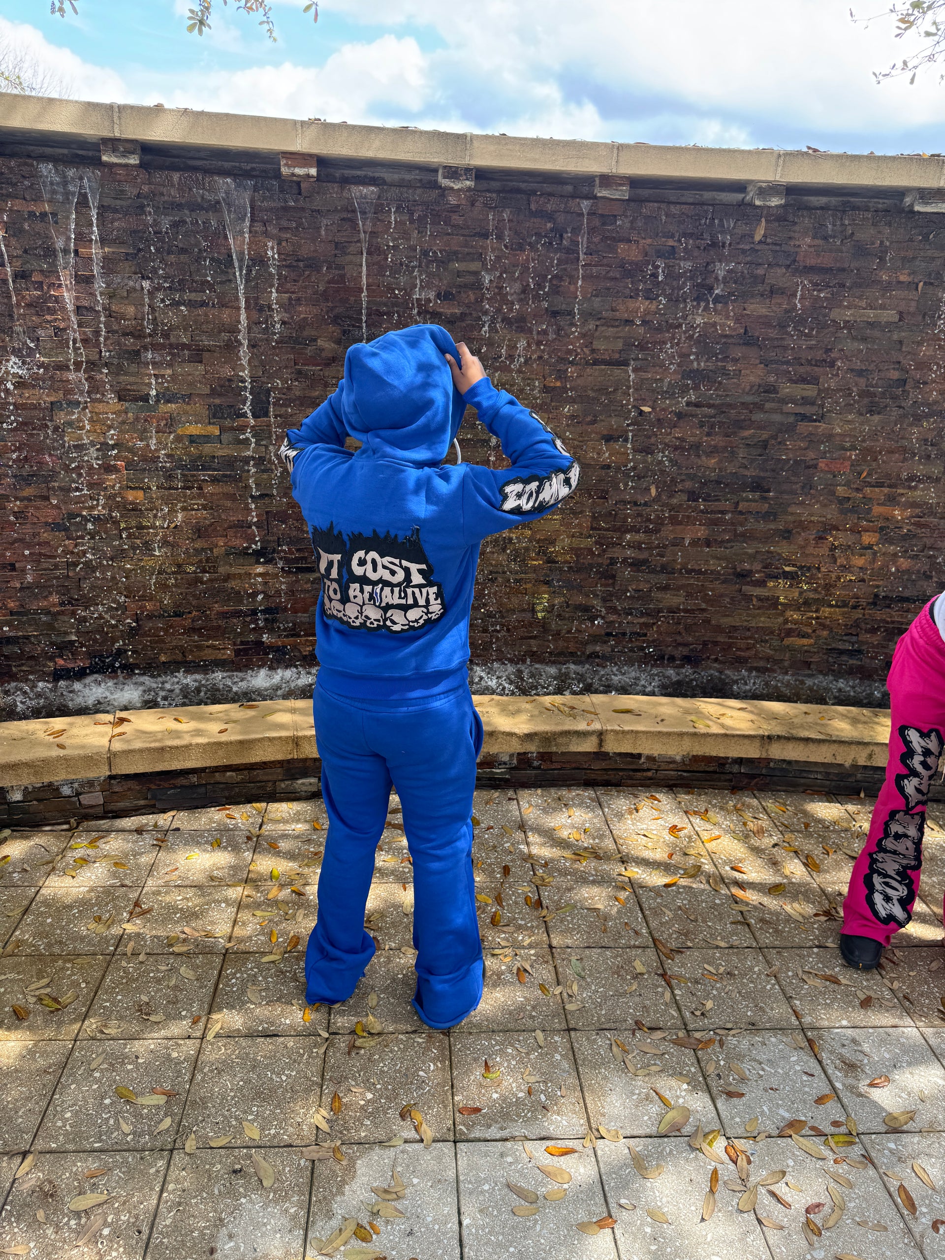 Blue Zombie Flared Sweatsuit