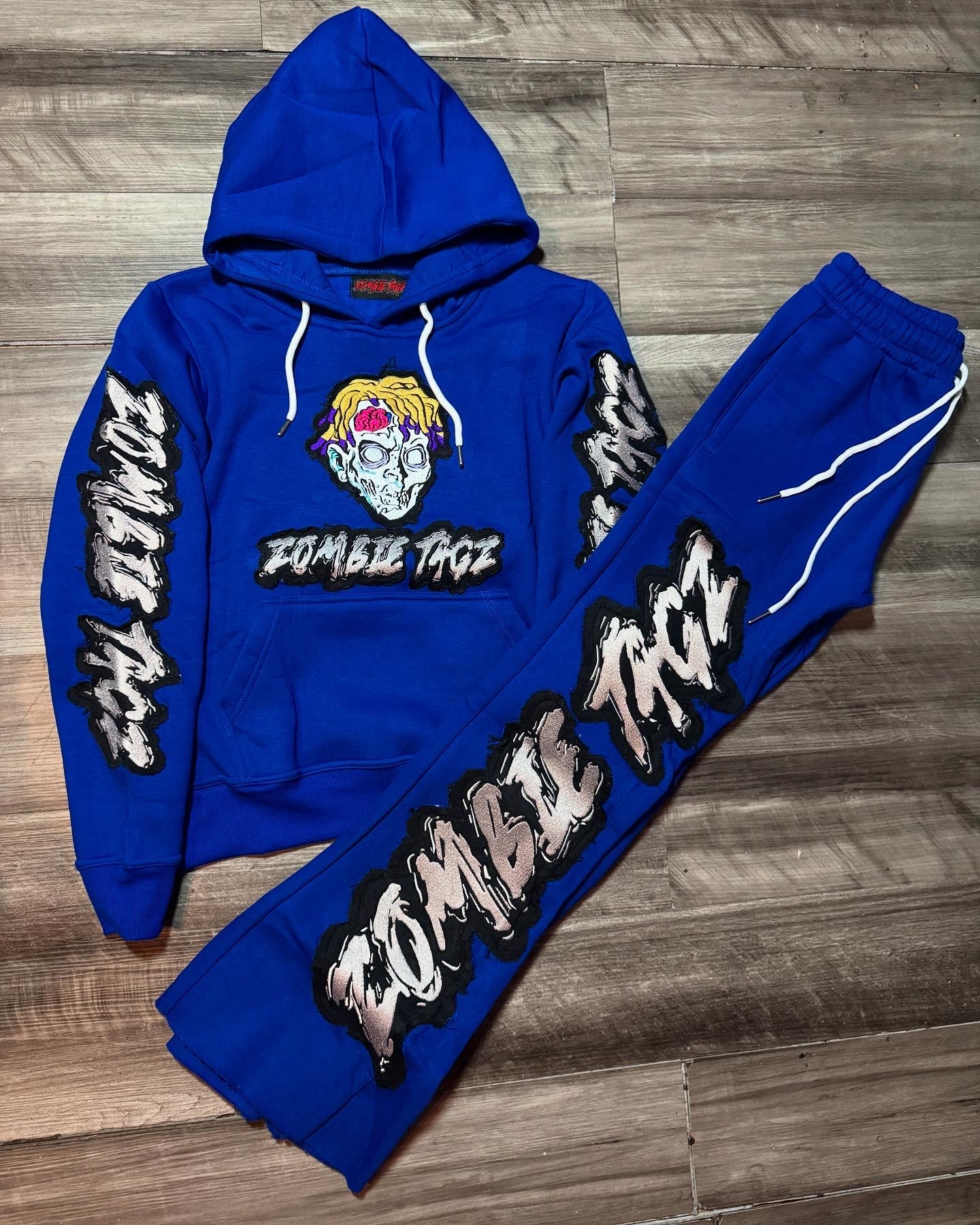 Blue Zombie Flared Sweatsuit