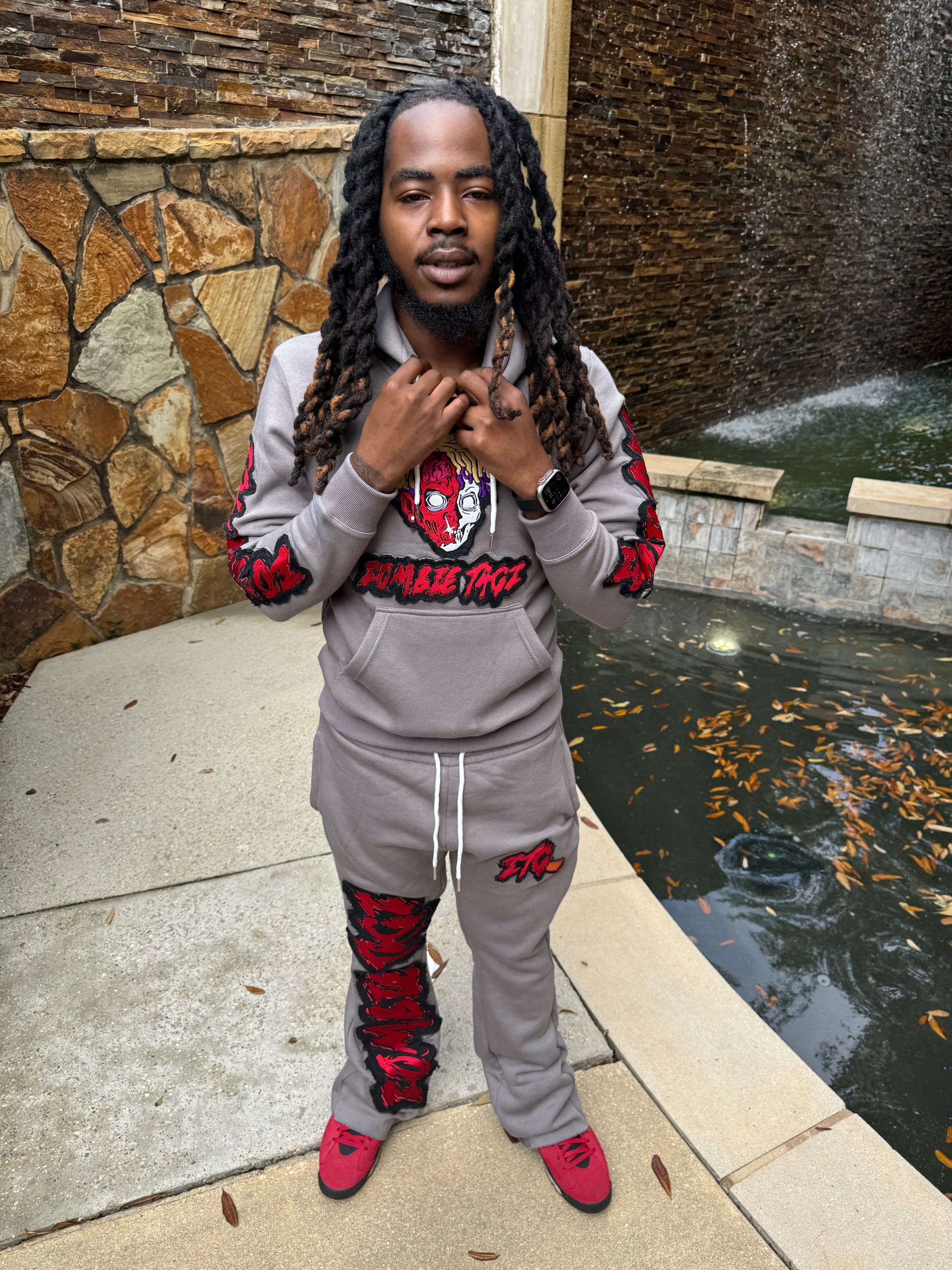 Grey Zombie Flared Sweatsuit