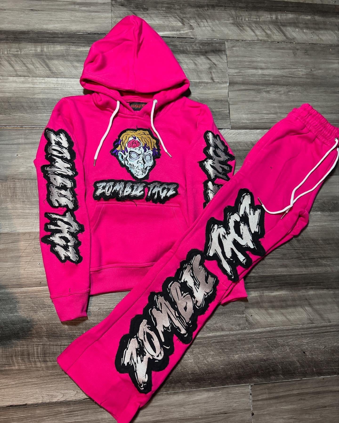 Pink Zombie Flared Sweatsuit