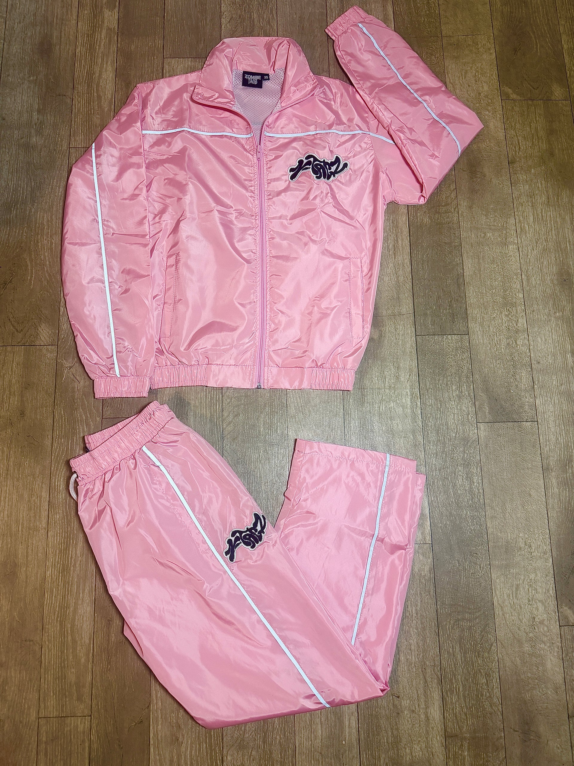 (Pink Reflective Windbreaker Set)