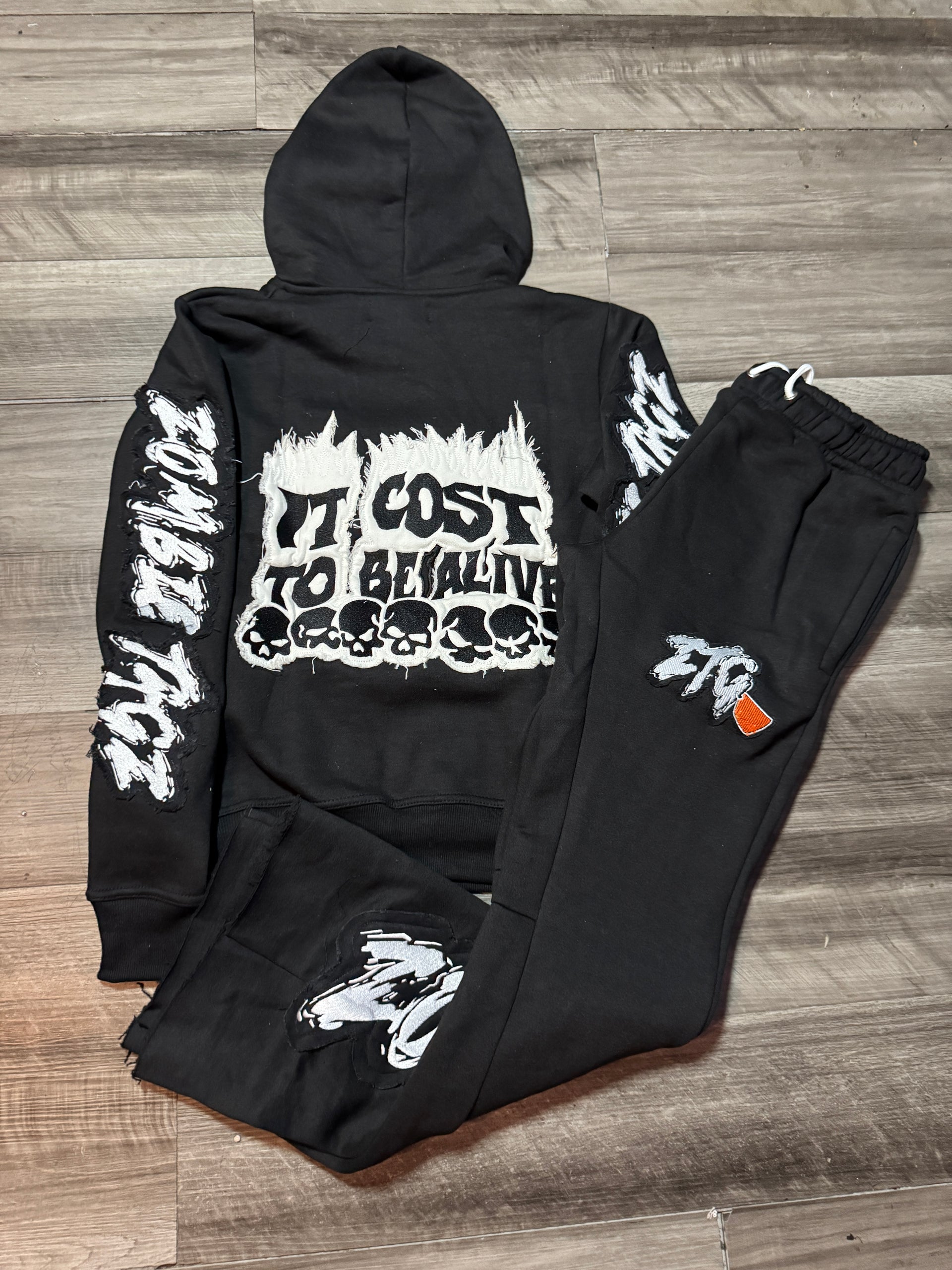 Black Zombie Flared Sweatsuit
